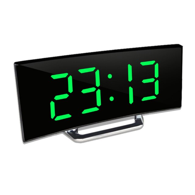 Gebogener LED-Digitalwecker | Automatische Helligkeit | Temperaturanzeige | Lumiclock