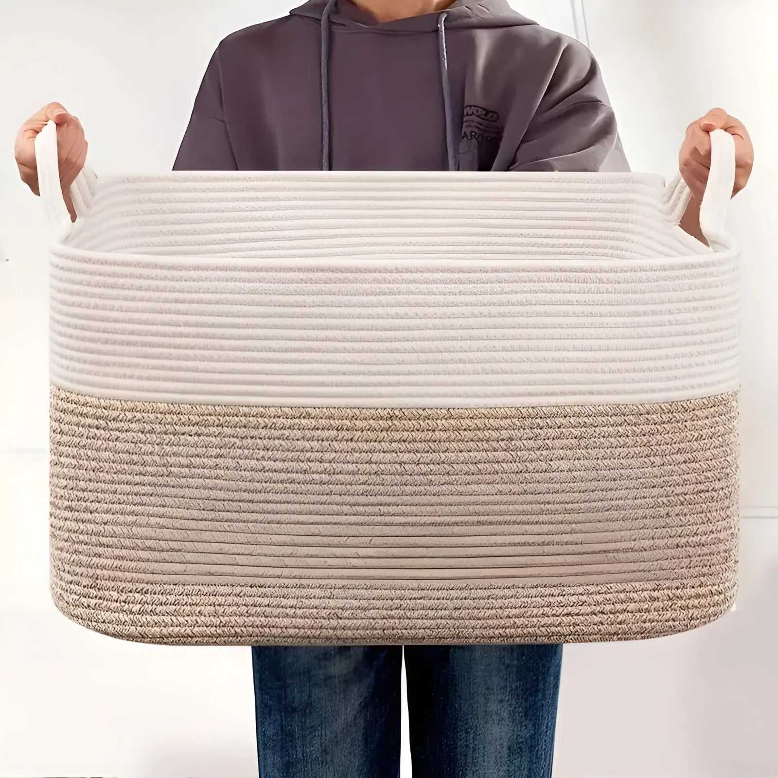 Geflochtener Korb | Geflochtenes Design | Tragegriffe | WohnHafen