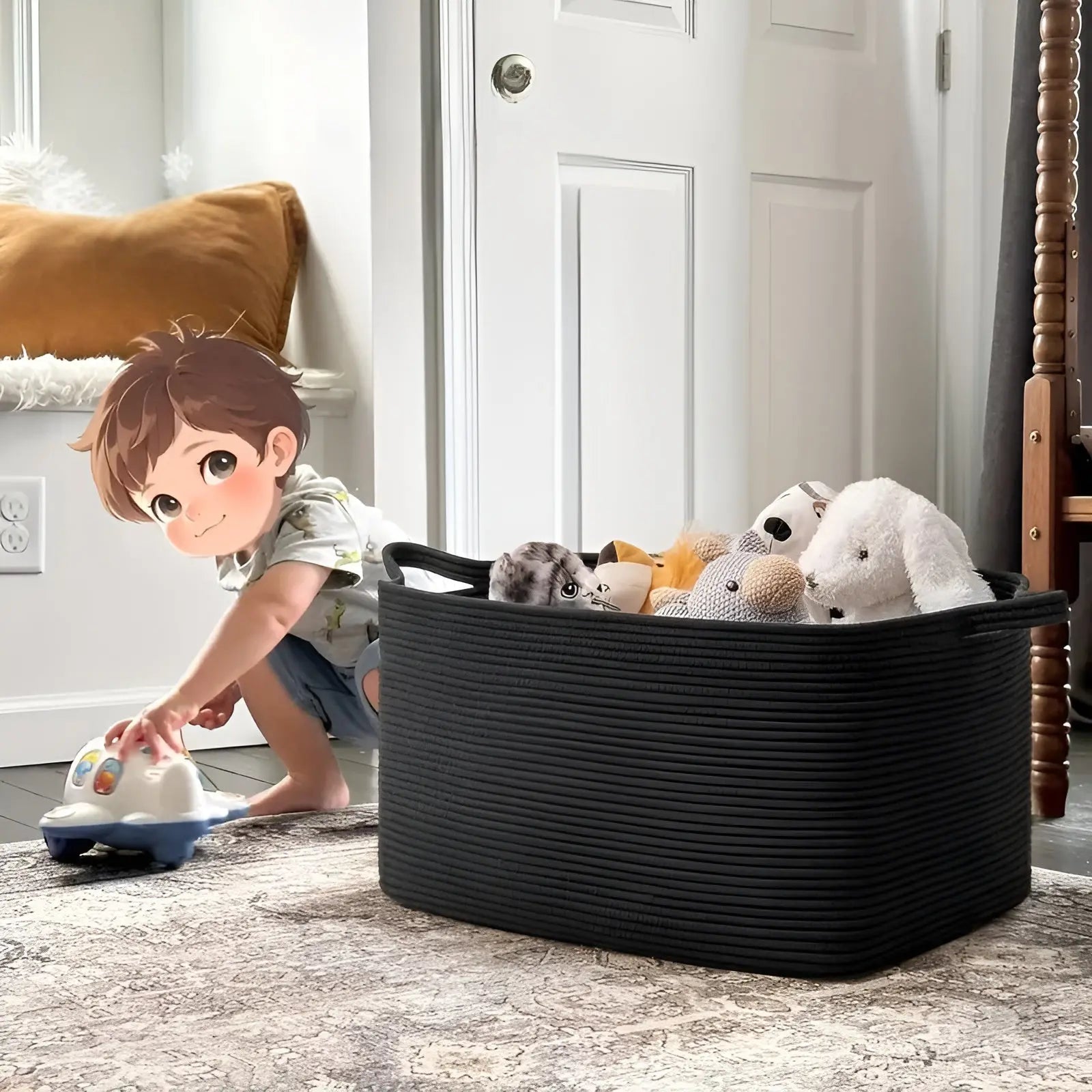 Geflochtener Korb | Geflochtenes Design | Tragegriffe | WohnHafen