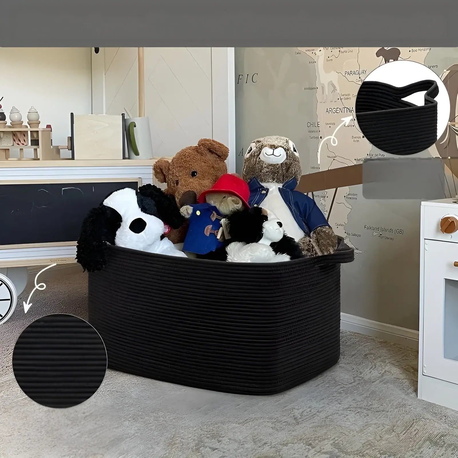 Geflochtener Korb | Geflochtenes Design | Tragegriffe | WohnHafen