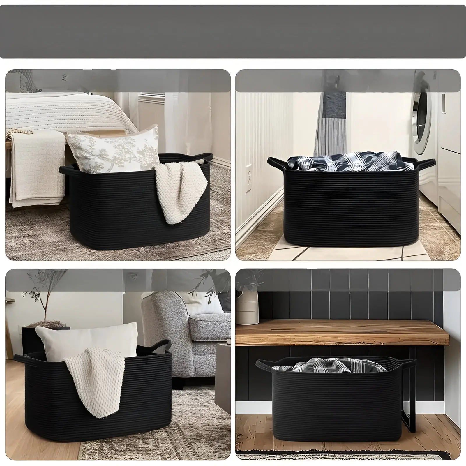 Geflochtener Korb | Geflochtenes Design | Tragegriffe | WohnHafen