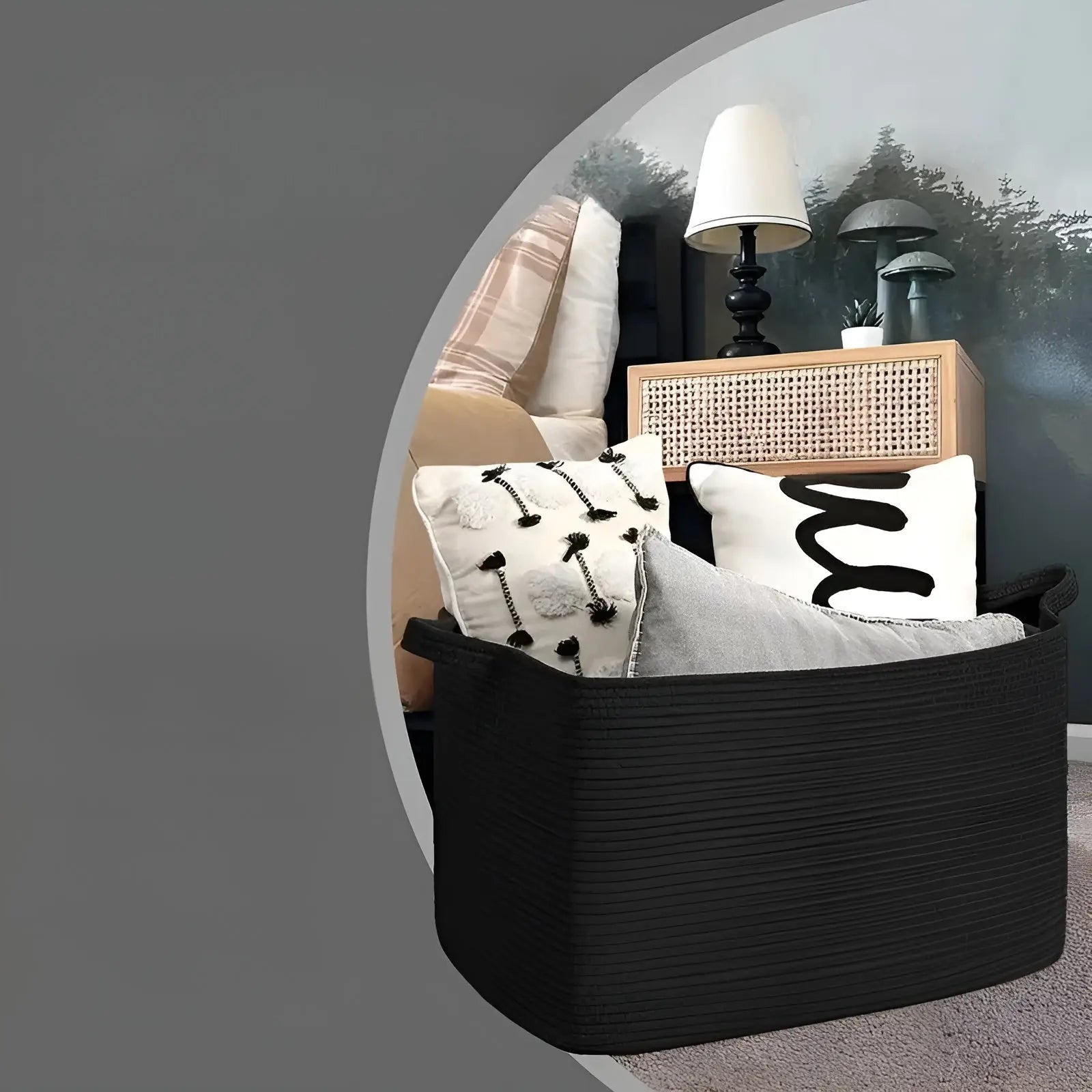 Geflochtener Korb | Geflochtenes Design | Tragegriffe | WohnHafen