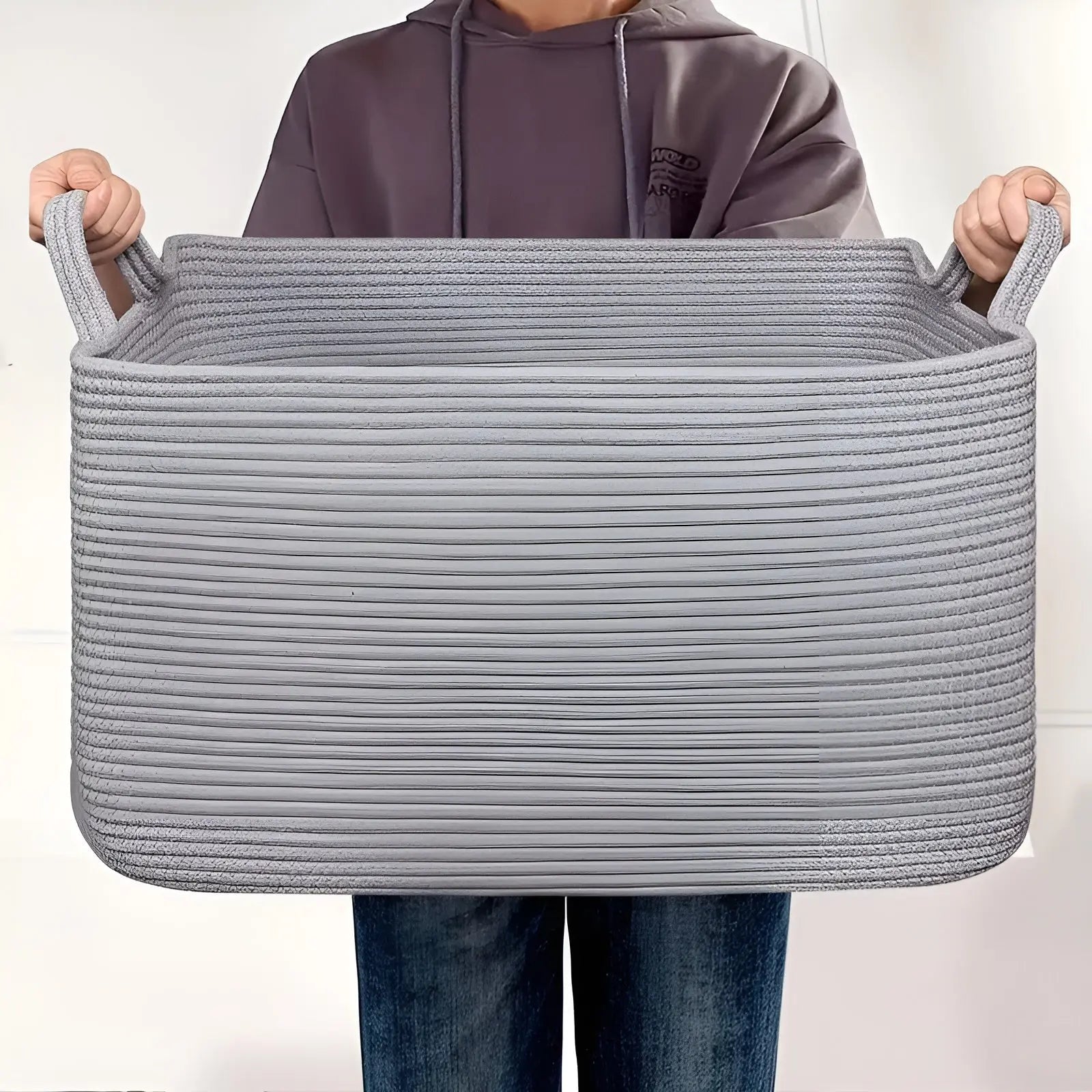 Geflochtener Korb | Geflochtenes Design | Tragegriffe | WohnHafen