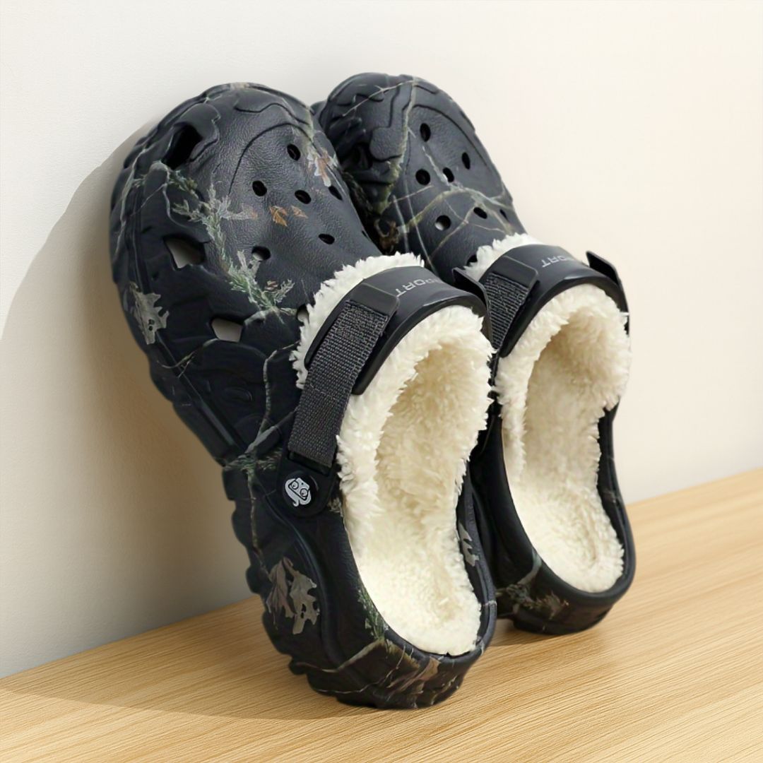 Sabots doublés | chaussons d’hiver chauds | antidérapants et légers | CozyClog