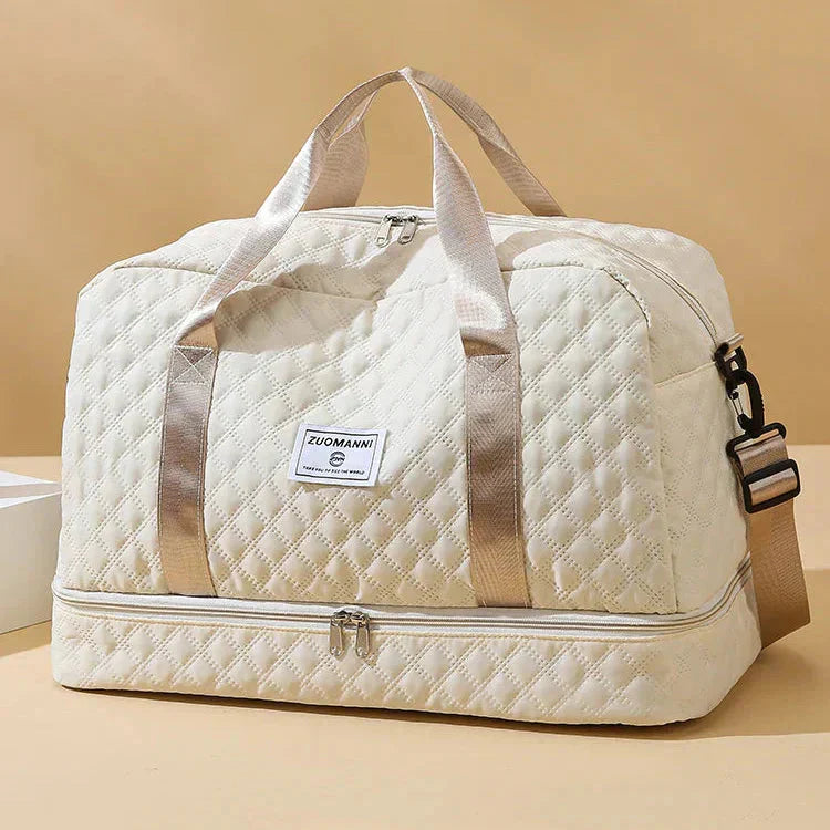 Gesteppte Reisetasche mit Schuhfach | Wasserabweisend und organisiert | Faltbar | Travique