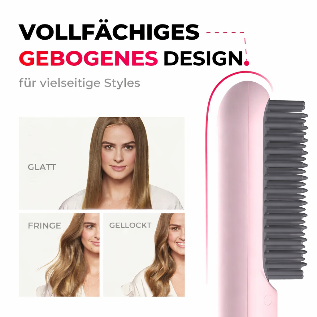 Glätteisen | Kabellose Glättbürste | Schnelles Styling & Glänzendes Haar | IonFlex Styler