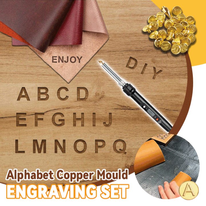 Gravur Set | Alphabet Brennspitzen | Für Holz, Leder & Kork | CraftLetter Pro