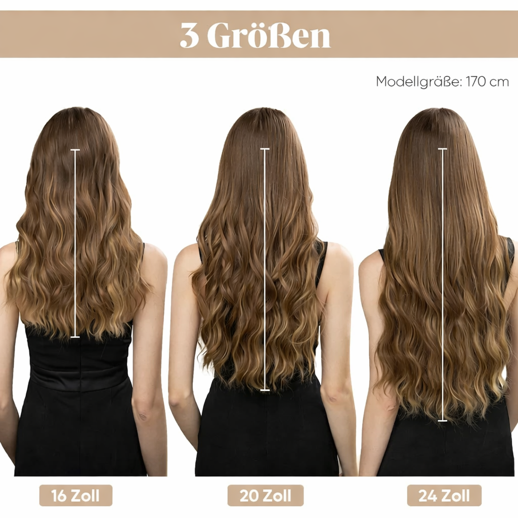 Haar Perücke | Sofort Mehr Volumen | Unsichtbare Halo Extensions | GlamSchleier