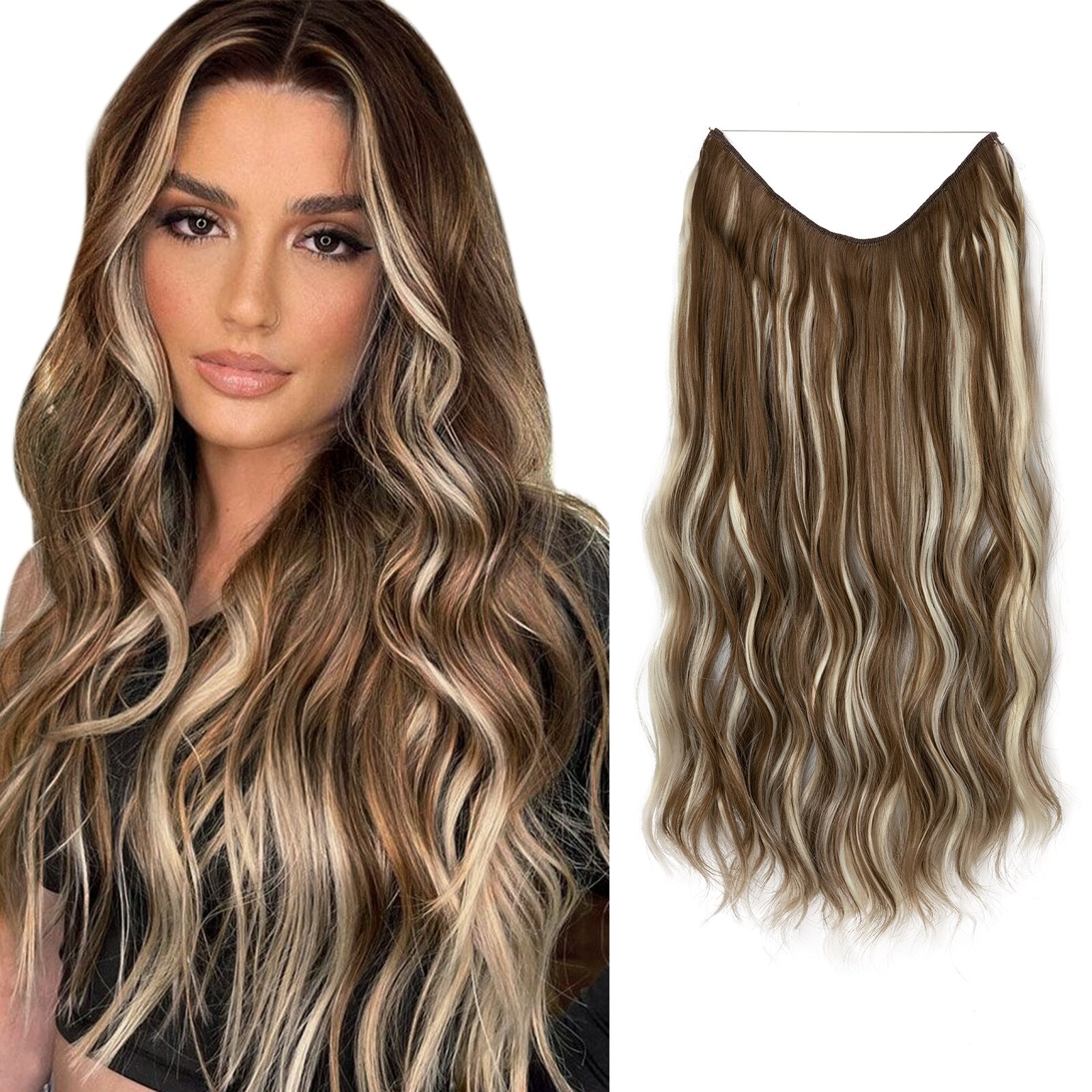 Haar Perücke | Sofort Mehr Volumen | Unsichtbare Halo Extensions | GlamSchleier