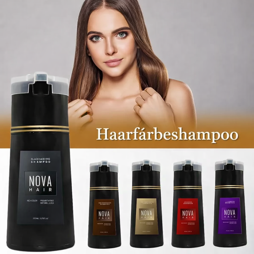 Haarfärbe | Farbpflege Shampoo | Einfache Grauabdeckung | NovaTint