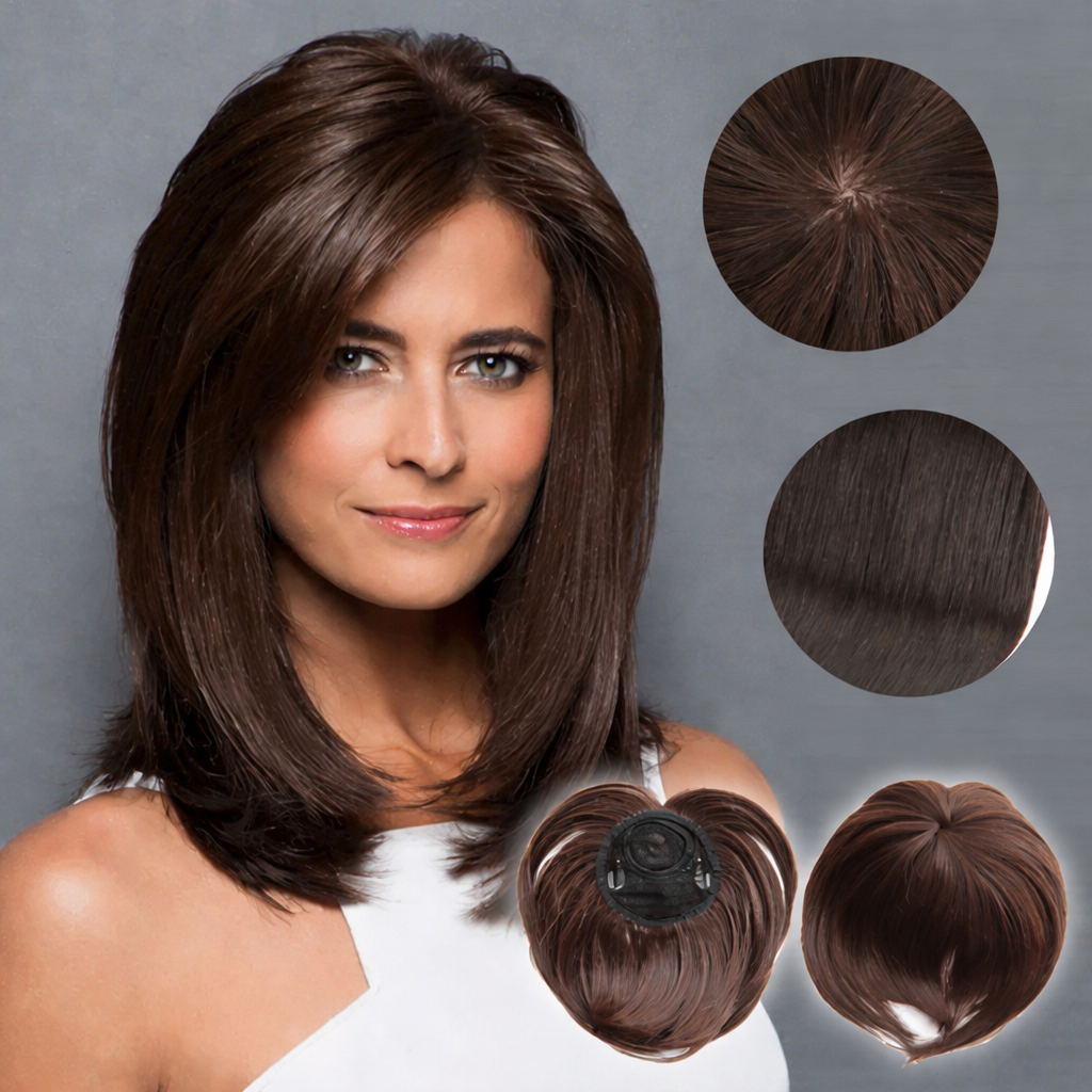 Haarteil | | Clip-In-Haarperücke | Nahtloser Sofort-Look | EllaLift