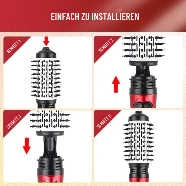 Haartrockner 3-in-1 | Drehfunktion | Volumen & Locken | Austauschbare Bürsten | StylePro