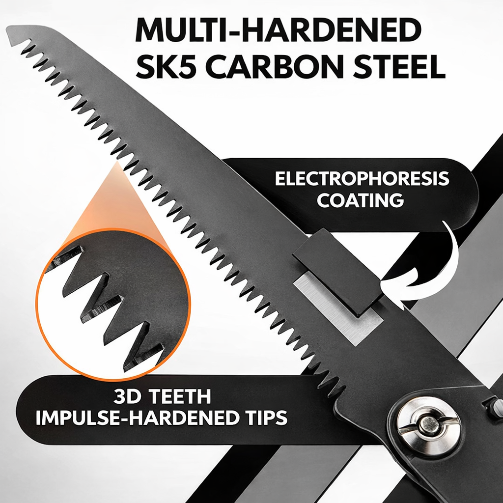 Handsäge | Faltbar für Outdoor | Präzise Holzschnitte | Waldrix