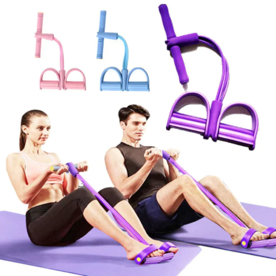 Home Training | Resistance Band Foot Pedal | Full Body Trainer Latex | CoreBand