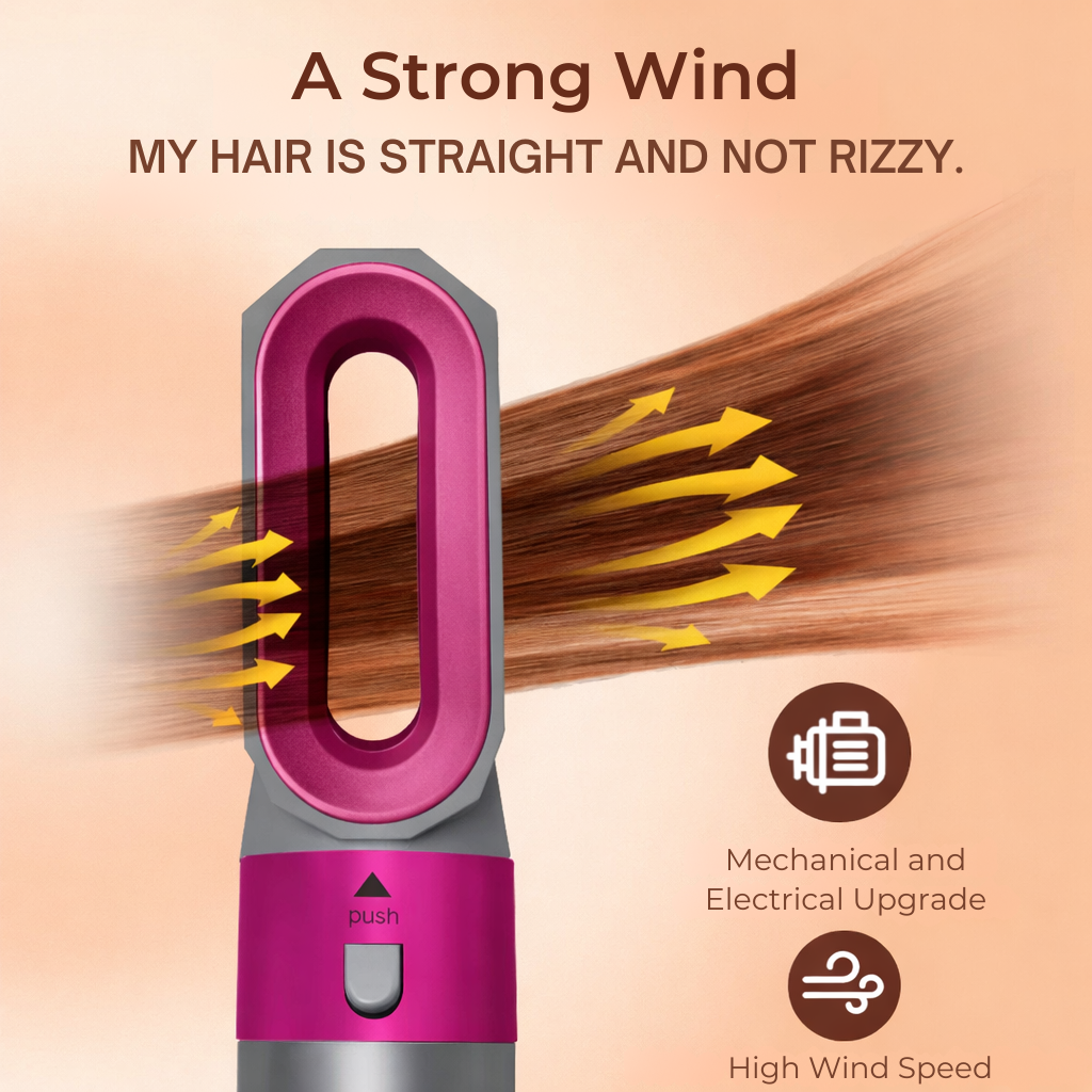 Heißluftbürste | Multi Styling mit Aufsätzen | Ionen Anti Frizz Technologie | AirStyle Pro