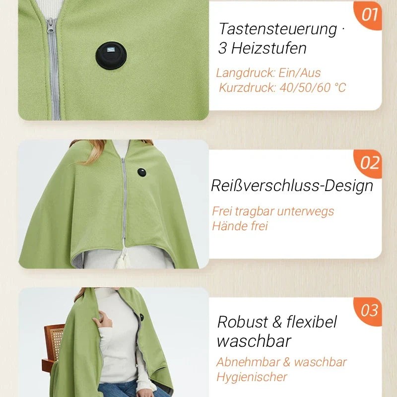 Heizdecke | tragbare Wärmedecke | USB Wärme zum Umhängen | HeatDecke