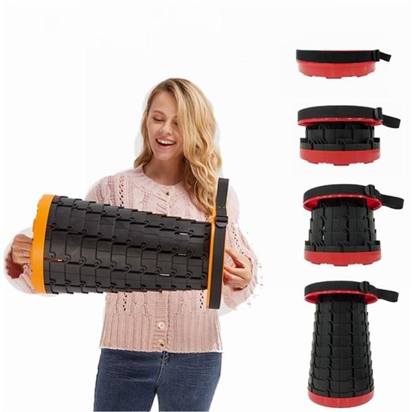 Tragbarer Sitz | Höhenverstellbar 7-47 cm | Belastbar bis 160 kg | Faltbar | Traveseat