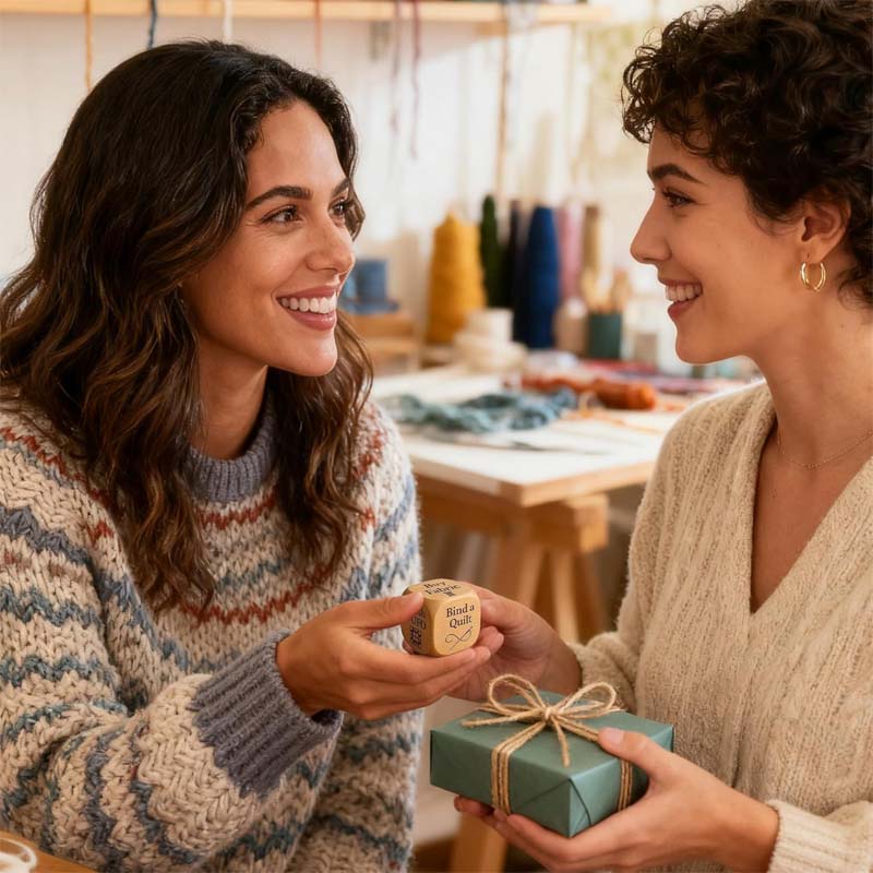 Holz-Entscheidungswürfel | Kreative Impulse per Wurf | Lasergravur | CraftDice