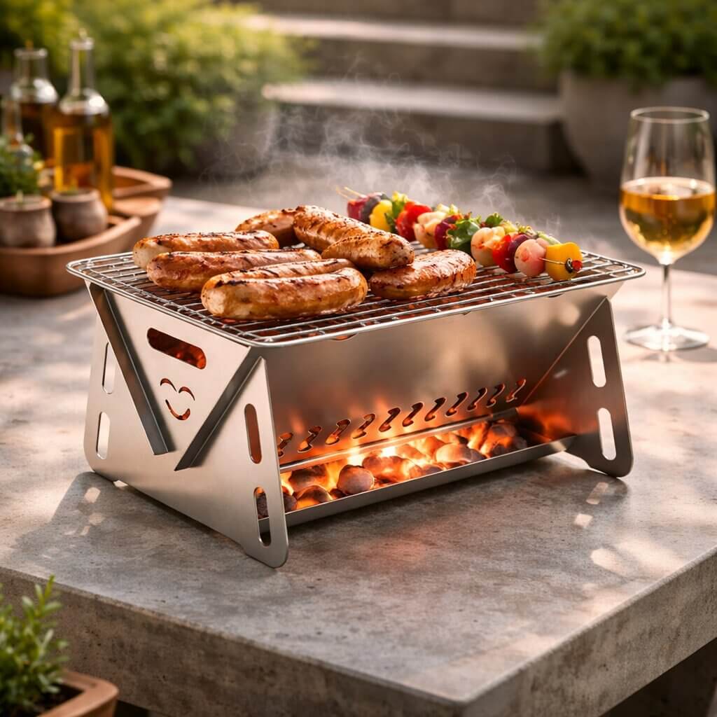 Holzkohlegrill | Schnell aufgebaut | Robuste Konstruktion | OutdoorFlamme