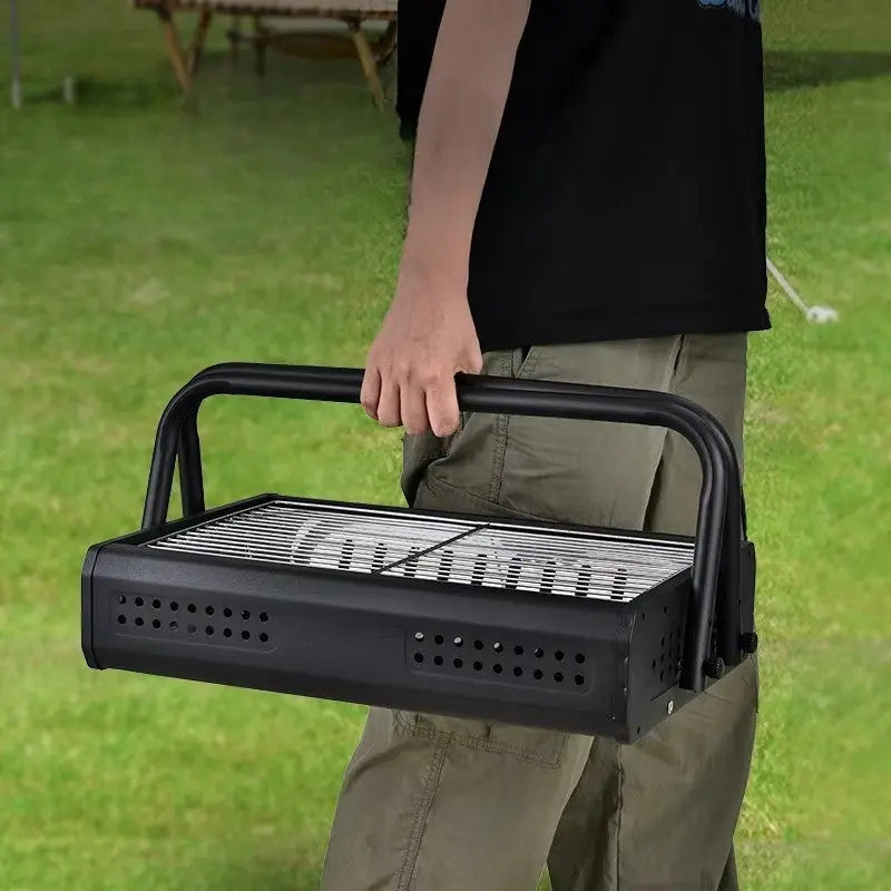 Holzkohlegrill | Tragbar | Klappgriffe | GrillGo