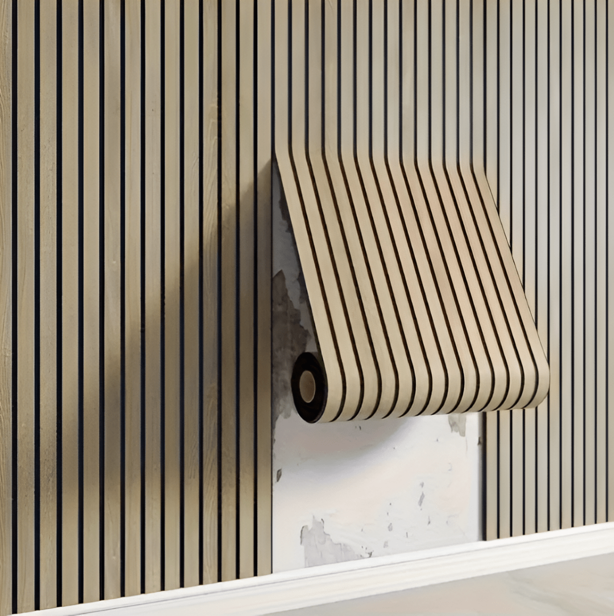 Holzpaneele | 3D Akupanel Selbstklebend | Moderne Wandverkleidung | WallVogue