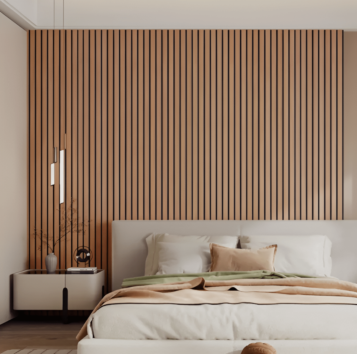 Holzpaneele | 3D Akupanel Selbstklebend | Moderne Wandverkleidung | WallVogue