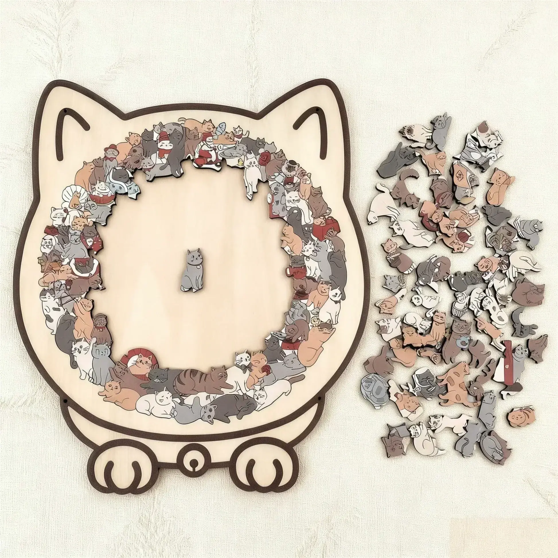 Puzzle ve tvaru kočky | Neobvyklé dílky pro ještě více zábavy při skládání | pro relaxaci | CalmPaws