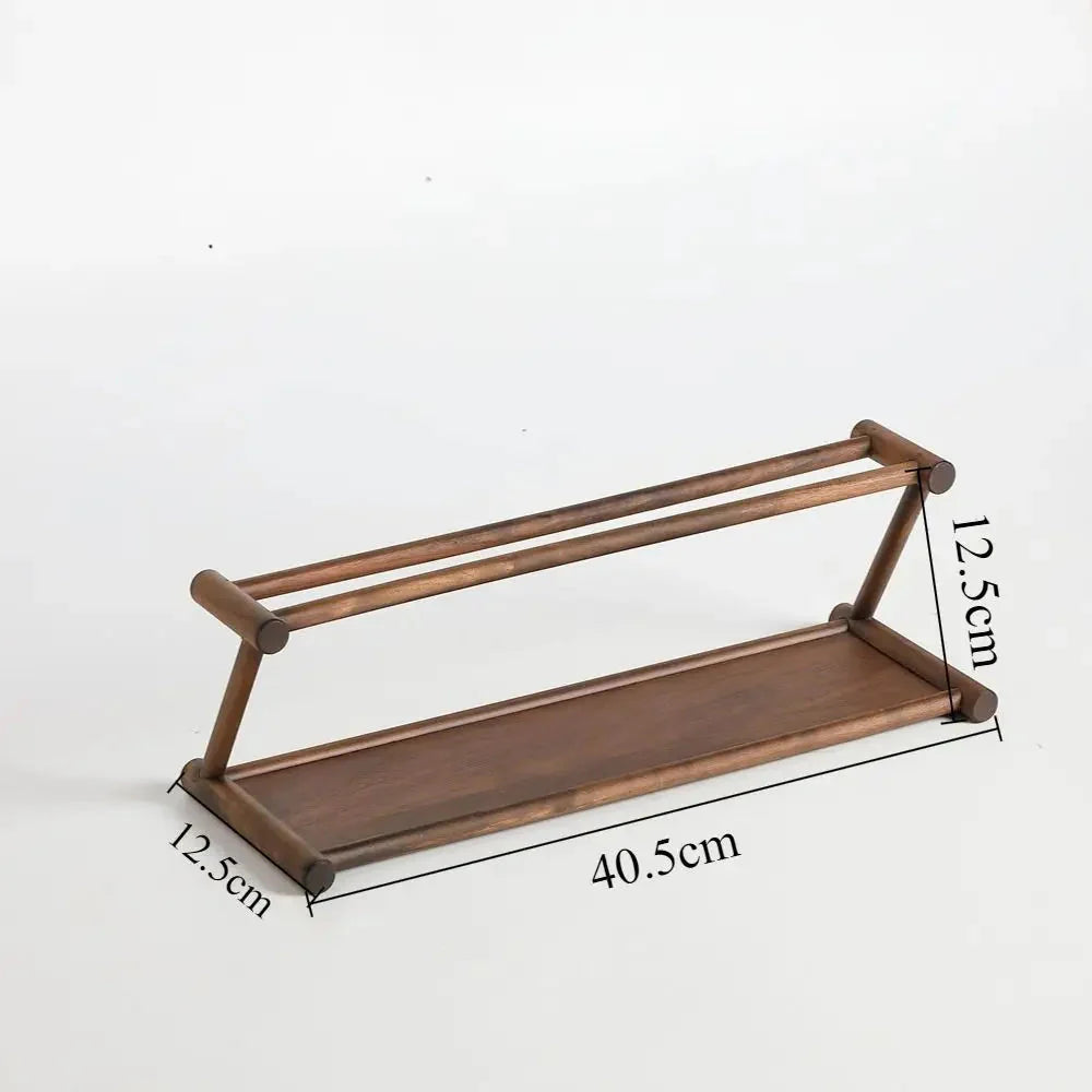 Holzregal für Tee und Tischgeschirr | Massivholz Konstruktion | Sofort Einsatzbereit | TeaCraft