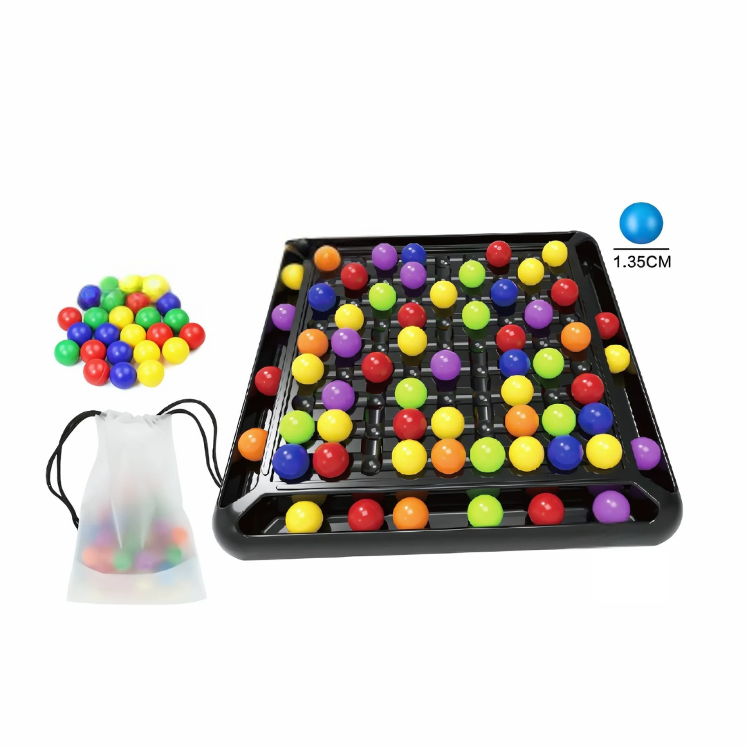 Intellektueller Regenbogen Perlen Beseitigung Spiel | 1-4 Spieler | ABS-Kunststoff mit Aufbewahrungstasche | BeadPop