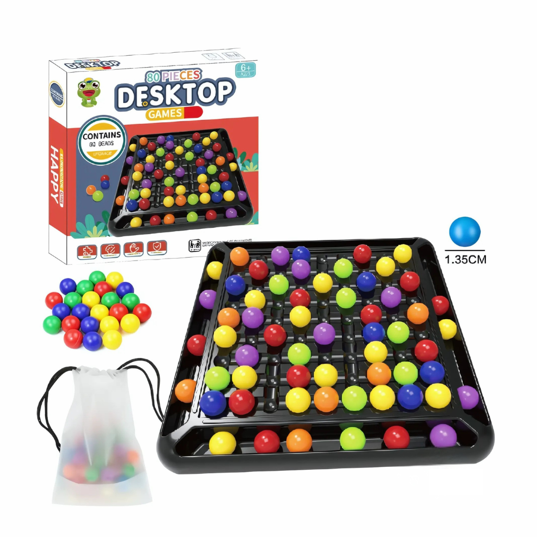 Intellektueller Regenbogen Perlen Beseitigung Spiel | 1-4 Spieler | ABS-Kunststoff mit Aufbewahrungstasche | BeadPop