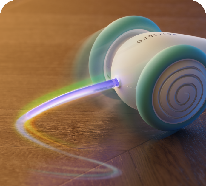 Interaktivt kattelegetøj | Selvstyrende med laser | Forhindringsregistrering | PounceBot