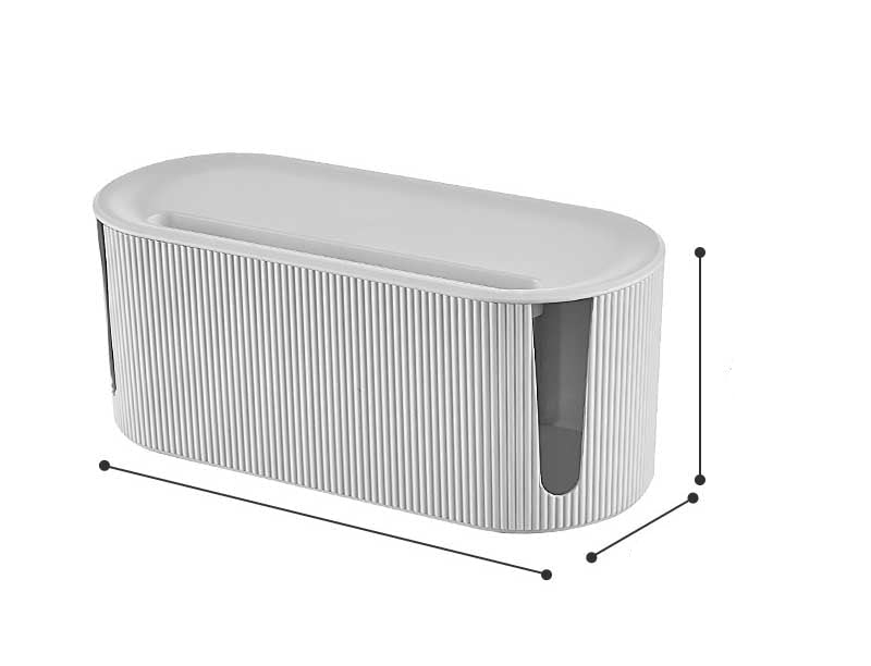 Kabelbox Kunststoff 2er Set | Fächer für Kabel, Ladegeräte & Netzteile | Für strukturierte Ordnung in Haus und Büro 5