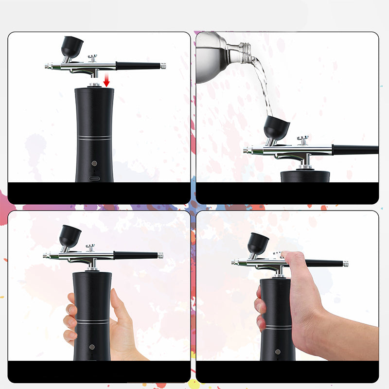 Kabellose Airbrush-Pistole | Präziser Farbauftrag | Einstellbarer Sprühdruck | SprayCraft