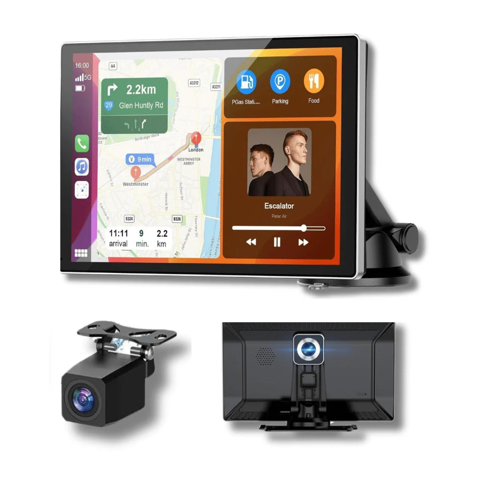 Kabelloser CarPlay-Adapter Touchscreen Android Auto mit Rückfahrkamera