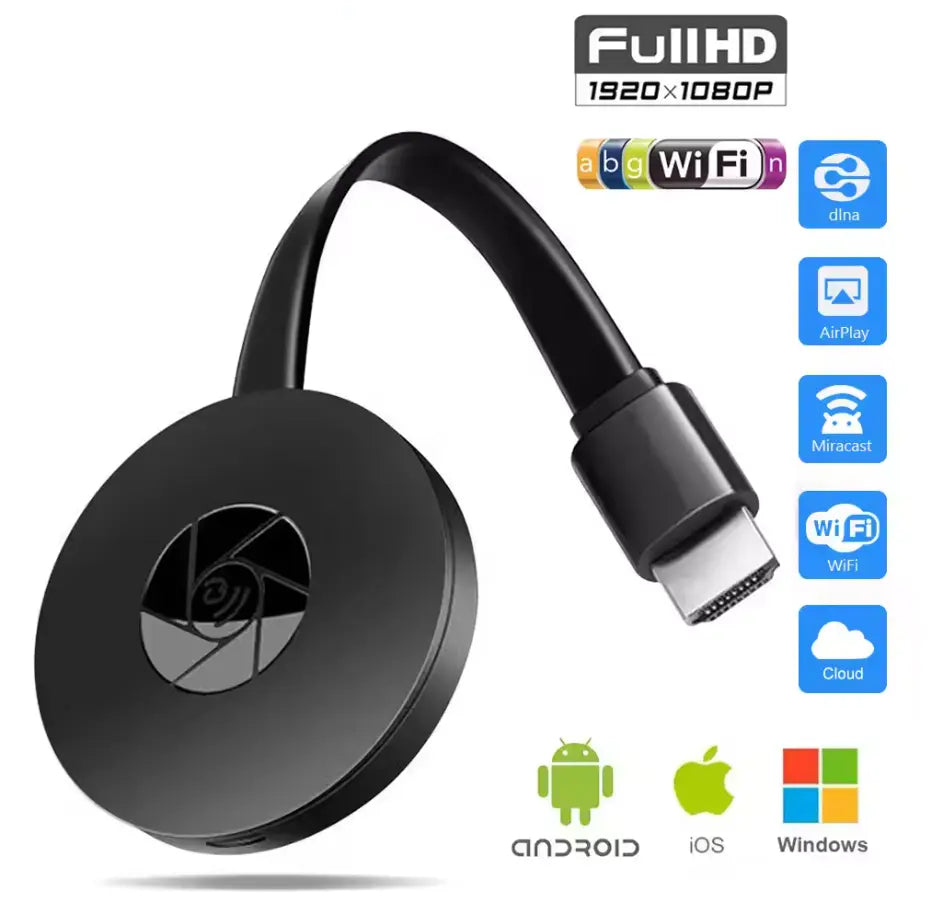 Kabelloser HD-Mirror-Adapter | Full HD 1080p | Miracast, AirPlay & DLNA | CastView Pro