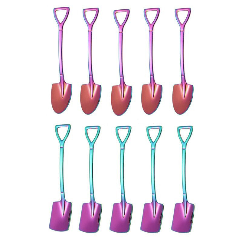 Kaffeelöffel Set Edelstahl 10-teilig | Schaufel, Dessertlöffel & Teelöffel | Vielseitig für Rühren, Schöpfen und Servieren 9