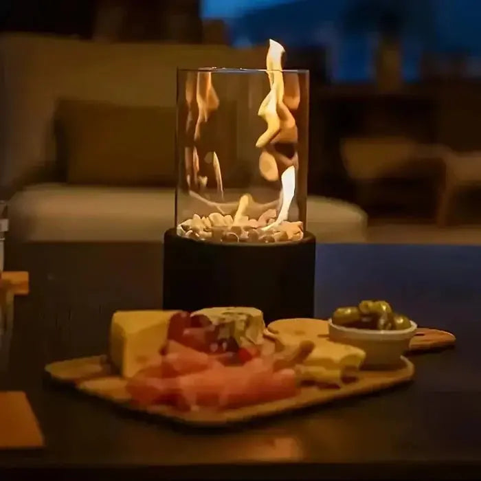 Kamin | Tischfeuer-Laterne | Sichtbare Flamme | FlammenKlar