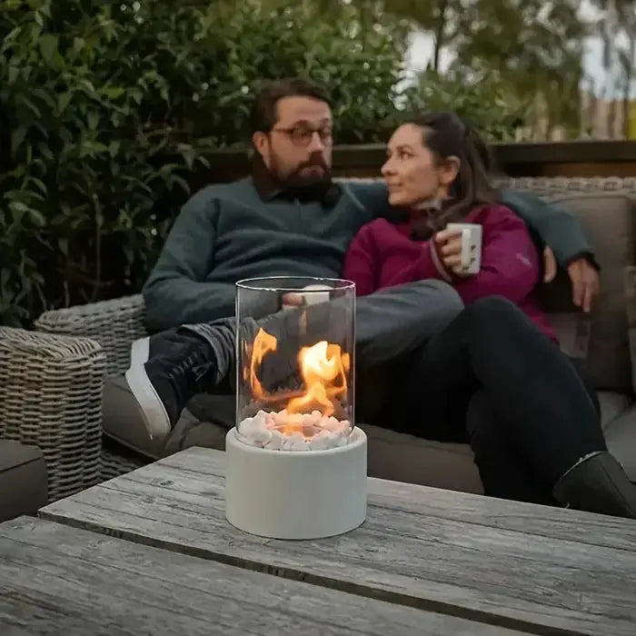 Kamin | Tischfeuer-Laterne | Sichtbare Flamme | FlammenKlar
