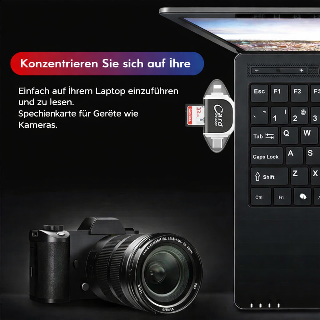 Kartenleser | Schnelle Datenübertragung | Multi Anschluss System | SmartCard