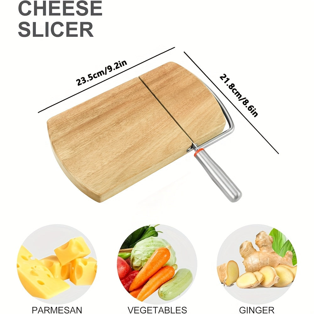Käsemesser | Draht auf Brettsockel | für Gleichmäßige Scheiben | CheeseGlide