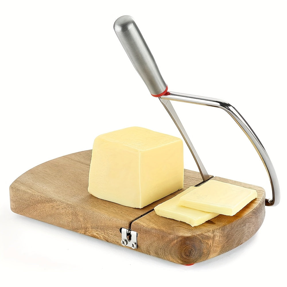 Käsemesser | Draht auf Brettsockel | für Gleichmäßige Scheiben | CheeseGlide