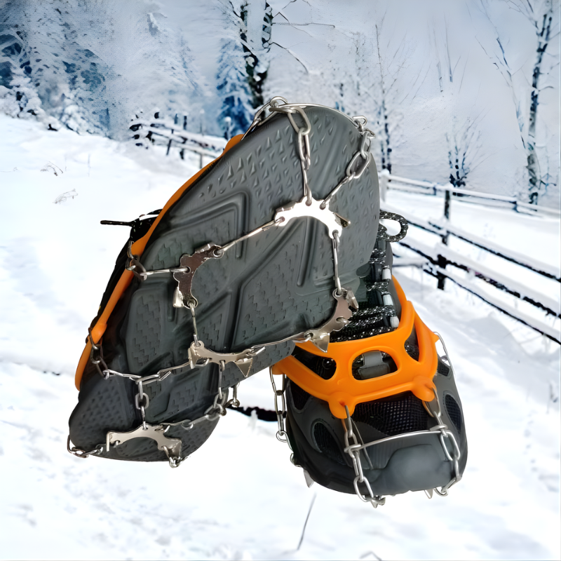 Kette | Rutschfeste Schneeketten für Eislaufschuhe | Winterlicher Überhandgriff | GripTrail
