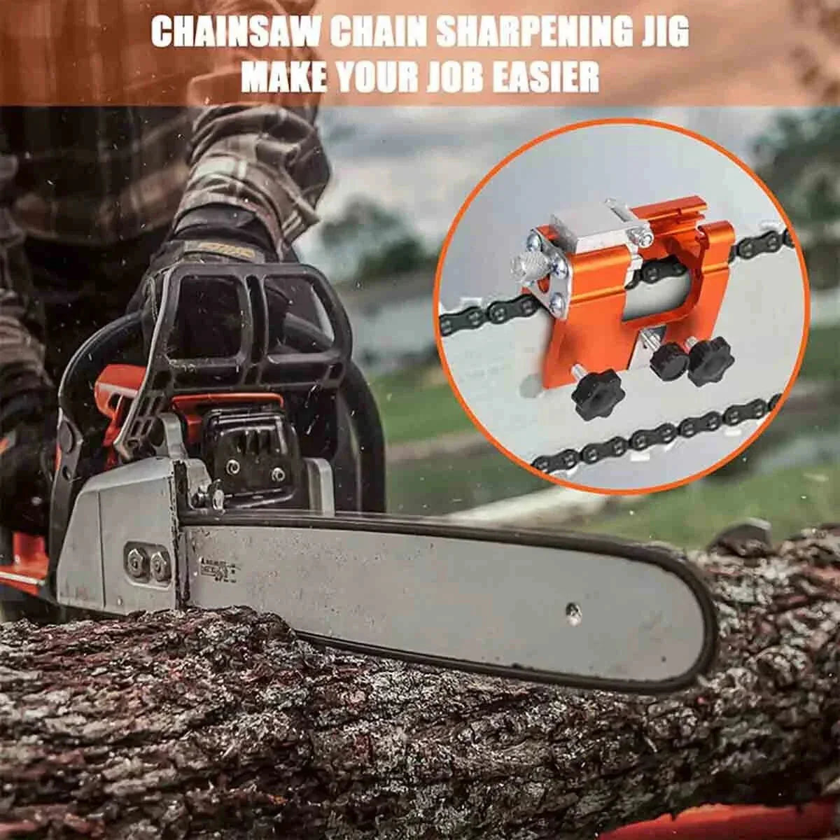 Kettensäge-Schärfgerät Tragbar | Präzise | Stromlos | CutMaster