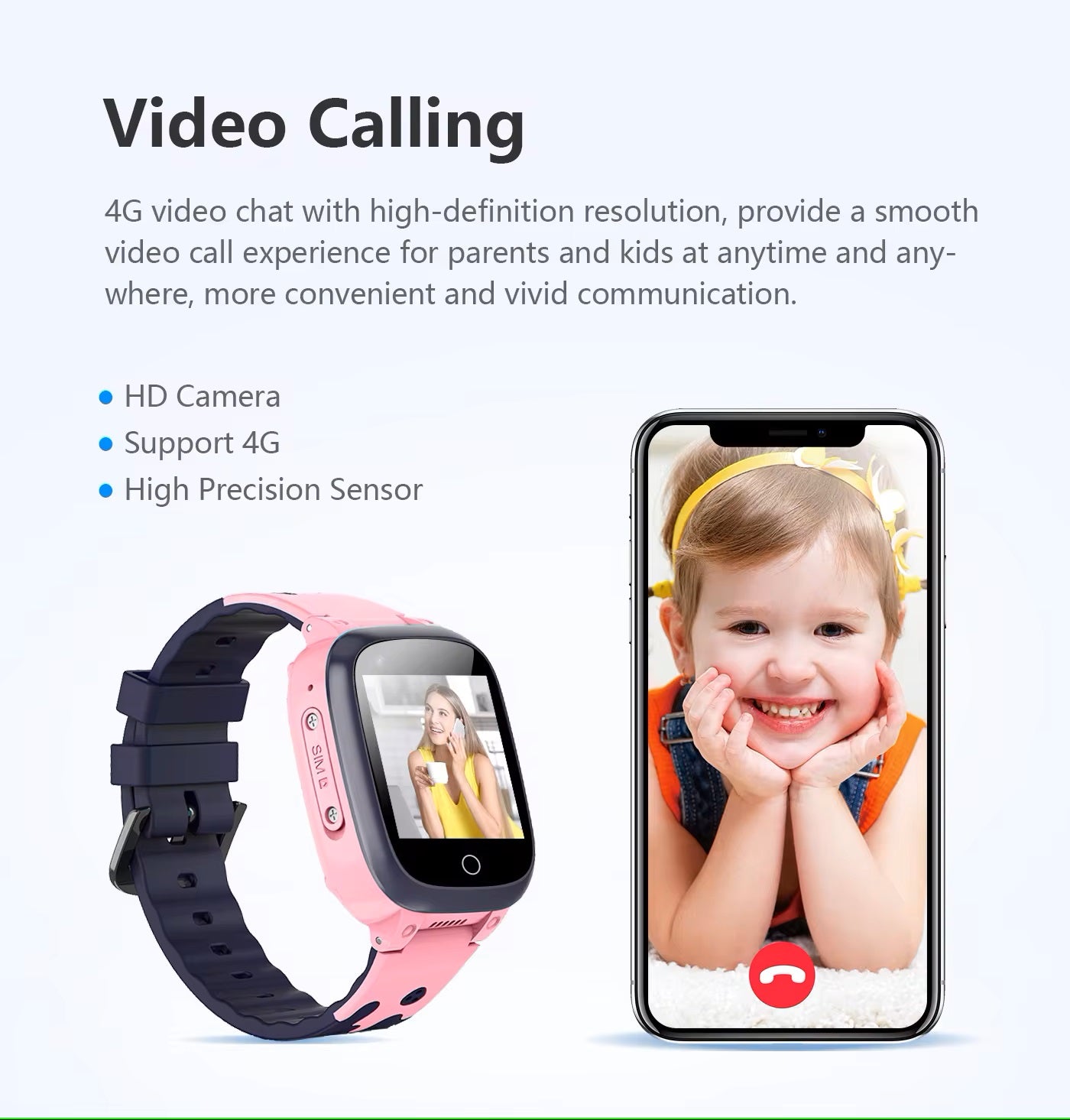 Kinder GPS Smartwatch | 4G video calls and contacts | SOS button | KidLink