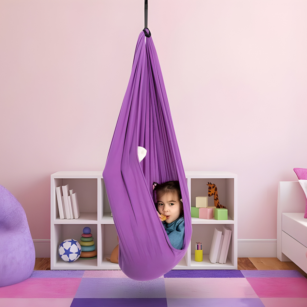 Kinderschaukel | Elastischer Komfort-Stoff | Sensorische Unterstützung für Kinder | CalmNest
