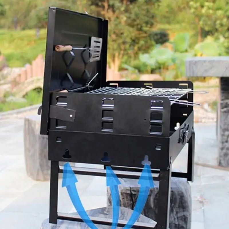 Klappbarer Gartengrill aus Stahl | Pulverbeschichtet BBQ | Camping & Garten | Foldfire