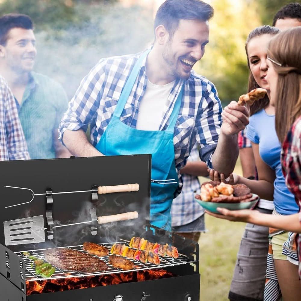 Klappbarer Gartengrill aus Stahl | Pulverbeschichtet BBQ | Camping & Garten | Foldfire