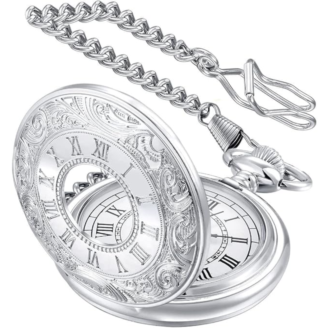 Klassische Herren-Taschenuhr | Vintage | Quarzwerk | GoldZeiger