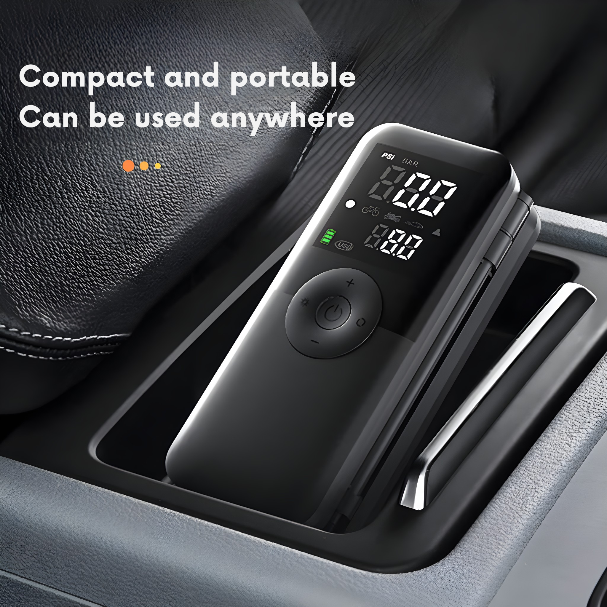 Inteligentní přenosná vzduchová pumpa | Powerbanka s LCD | Kolo, auto, sportovní míč | AirMaster