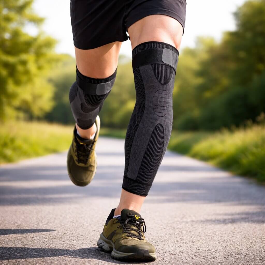 Kniebandage mit Kompression | Stabiler Halt | Atmungsaktiv und Rutschfest | Stabilon